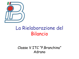 La rielaborazione del bilancio a.s. 2014-2015
