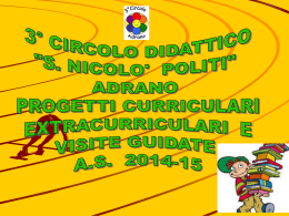 PROSPETTO Progetti curricolari ed extracurricolari a.s.2014-15