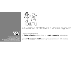 Identit&agrave; e ruolo di genere - scuola madonna pellegrina