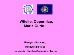 Witelio, Copernico, Marie Curie