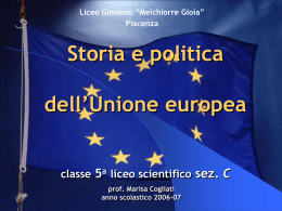 Storia e politica dell`Unione Europea