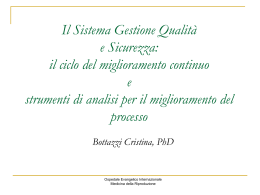Il Sistema Gestione Qualit&agrave; e Sicurezza: il Ciclo del Miglioramento