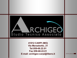 41012 CARPI (MO) - Arch. Alessandro Balucani