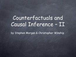 Counterfactuals and causal inference" di Morgan e Winship