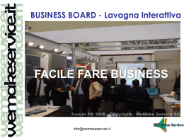 BUSINESS BOARD - Lavagna Interattiva