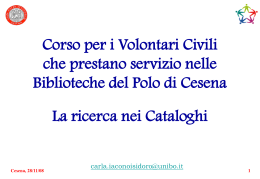 Cesena, 28/11/08 2 - Home - Biblioteche Universitarie del Polo di