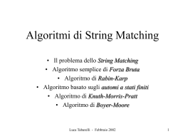 Algoritmi di String Matching