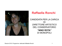 CV e Documento Programmatico di R. Ronchi