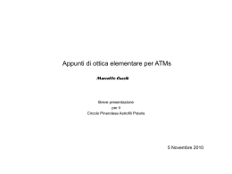 Appunti di ottica elementare per ATMs