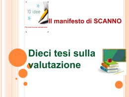 Il manifesto di SCANNO slides