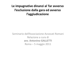 slide Avv. Galletti - Associazione degli Avvocati Romani