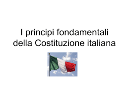 I principi fondamentali della Costituzione italiana