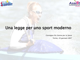 Una legge per uno sport moderno Convegno