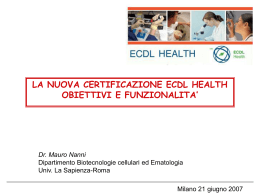Obiettivi e funzionalit&agrave;