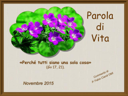 Parola di Vita - Novembre 2015
