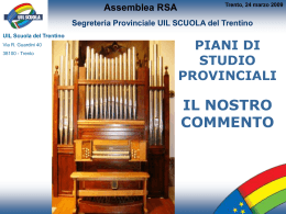 Piani di studio provinciali