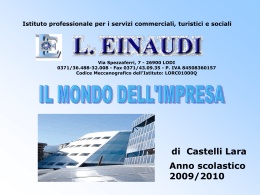 Il Mondo dell`impresa - Istituto Einaudi Lodi