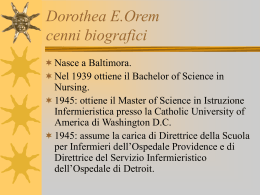 Dorothea E.Orem cenni biografici