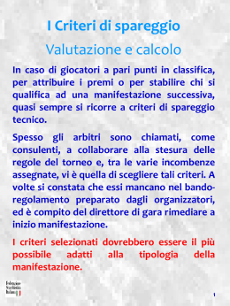 I criteri di spareggio: valutazione e calcolo
