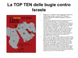 La TOP TEN delle bugie contro Israele