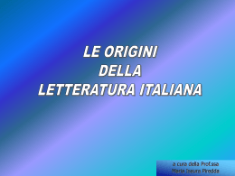02_1 - Le origini della letteratura italiana