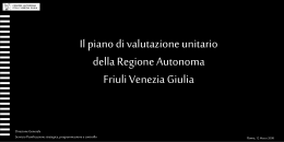 Piano di valutazione unitario Regione Friuli Venezia - pps