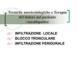 Anestesia negli innesti cutanei e nella pulitura delle Ulcere e nel