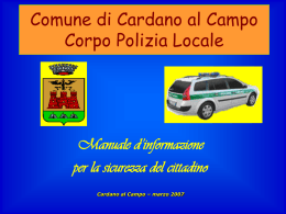 Opuscolo Cardano al Campo - Comune di Cardano al Campo