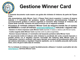 numero della winner card