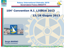 104° Convention R.I. Lisboa 2013 - Rotary International