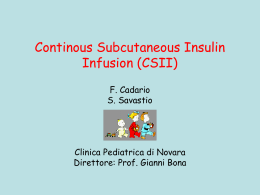 Infusione sottocutanea continua di insulina