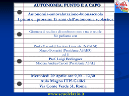 Diapositiva 1 - Asal Associazione Scuole Autonome del Lazio