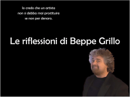Le riflessioni di Beppe Grillo