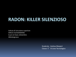Radon: killer silenzioso