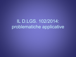 IL D.LGS. 102/2014