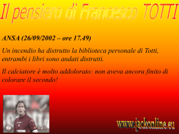 Il pensiero di Francesco Totti