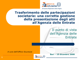 Il personale della Direzione Regionale della Puglia