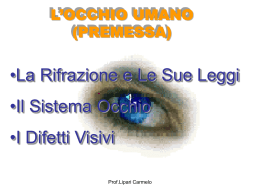 L`OCCHIO UMANO (PREMESSA) - IIS "Caminiti