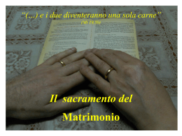 Il sacramento del Matrimonio