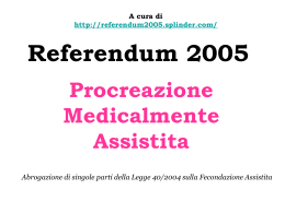 Referendum 2005. Procreazione medicalmente assistita