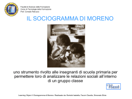 IL SOCIOGRAMMA DI MORENO: