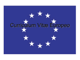 Presentazione Curriculum Vitæ Europeo