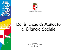 Bilancio Sociale - Piacenza Partecipa