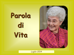Parola di Vita - Luglio 2014 - Santuario San Calogero Eremita
