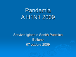 Pandemia A H1N1 2009 - Ufficio scolastico provinciale di Belluno