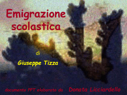 Emigrazione scolastica di Giuseppe Tizza documento PPT