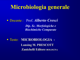 introduzione alla microbiologia - Università degli Studi di Camerino