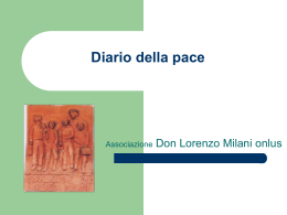 Diario della pace - Associazione Don Lorenzo Milani Onlus