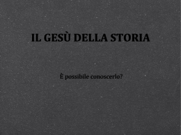 IL GES&Ugrave; DELLA STORIA