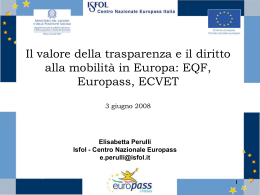 Il valore della trasparenza e il diritto alla mobilità in Europa: EQF